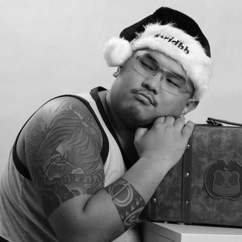 #arjdbb Santa Hat in Black is available from small to plus sizes - ARJD BRO BEARS