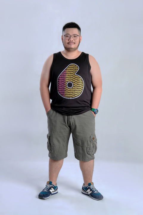 6 Tank in Black is available from small to plus sizes - ARJD BRO BEARS