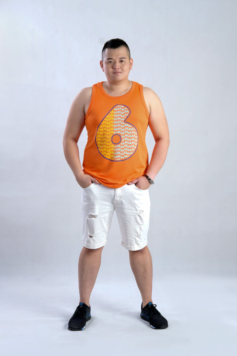 6 Tank in Mandarin is available from small to plus sizes - ARJD BRO BEARS