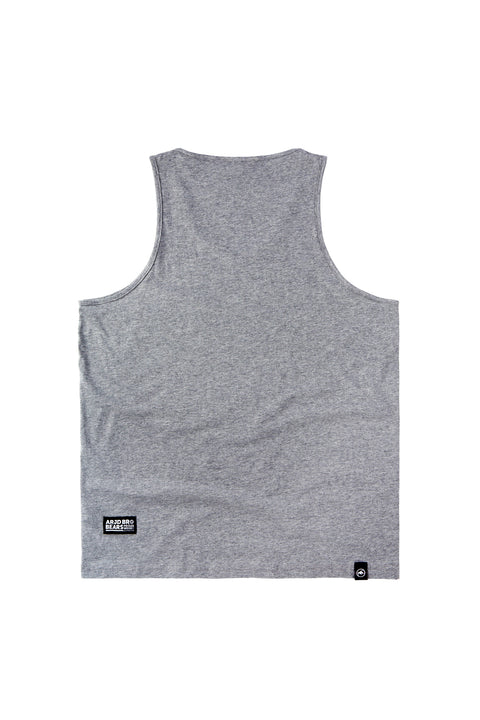 BASIC Plain Cotton Tank in Gray Melange