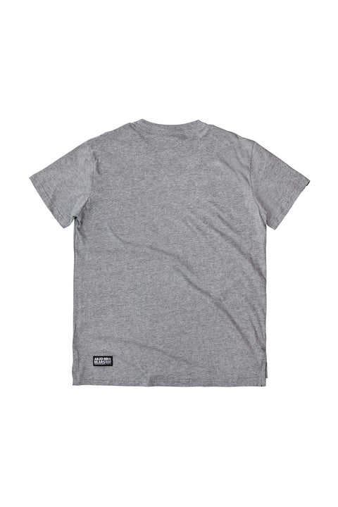 BASIC Plain Cotton Tee in Gray Melange