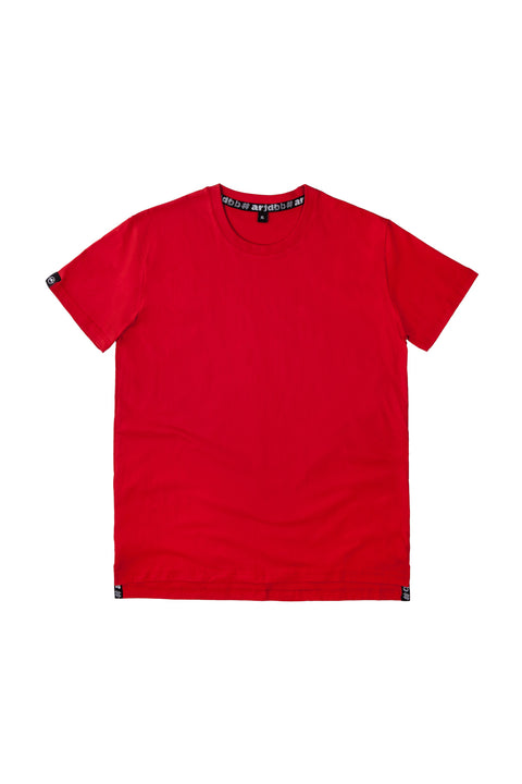 BASIC Plain Cotton Tee in Red