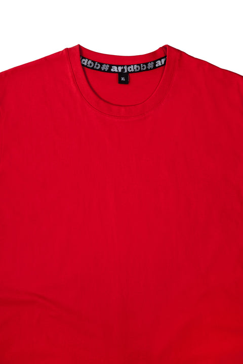 BASIC Plain Cotton Tee in Red