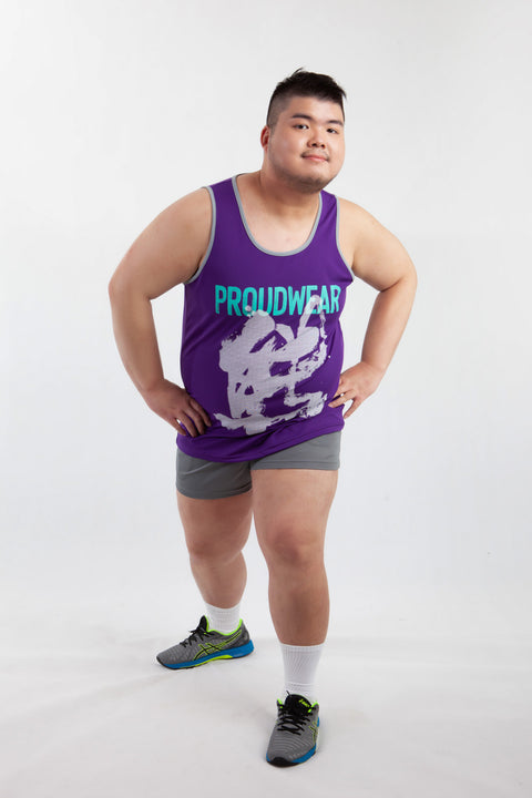 PROUDWEAR Tank in Violet is available from small to plus sizes - ARJD BRO BEARS