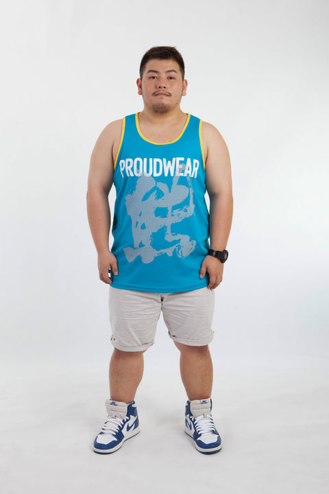 PROUDWEAR Tank in Sky is available from small to plus sizes - ARJD BRO BEARS