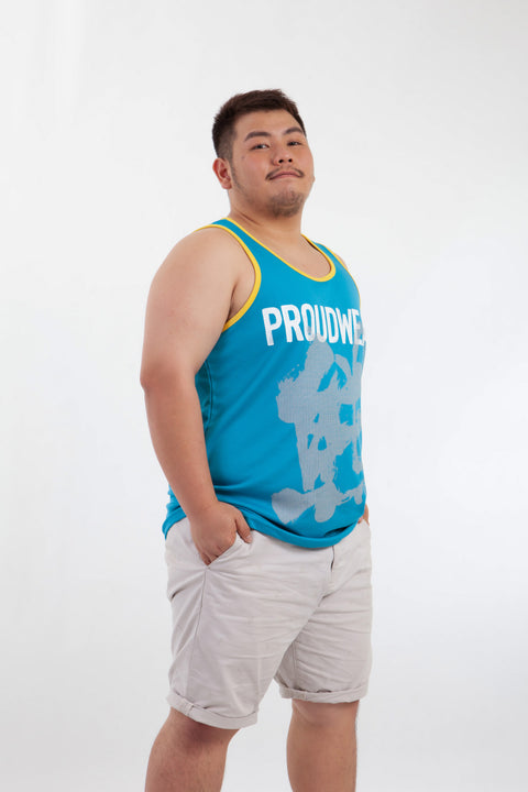 PROUDWEAR Tank in Sky is available from small to plus sizes - ARJD BRO BEARS