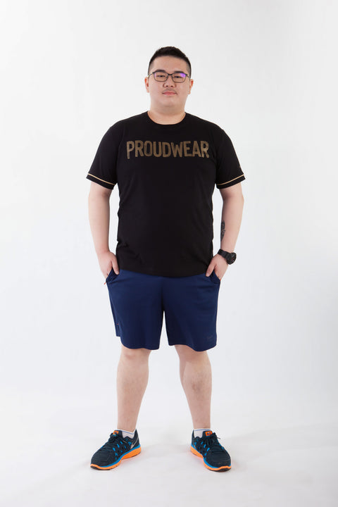 PROUDWEAR Tee in Black is available from small to plus sizes - ARJD BRO BEARS