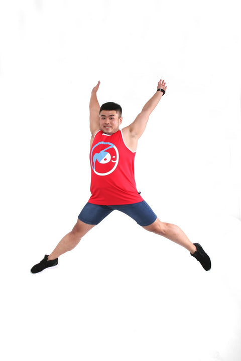 ABU DUO Tank in Red is available from small to plus sizes - ARJD BRO BEARS