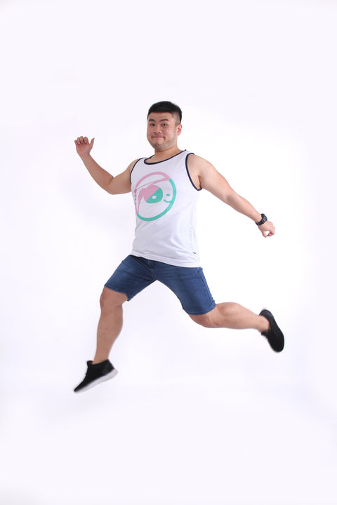 ABU DUO Tank in White is available from small to plus sizes - ARJD BRO BEARS
