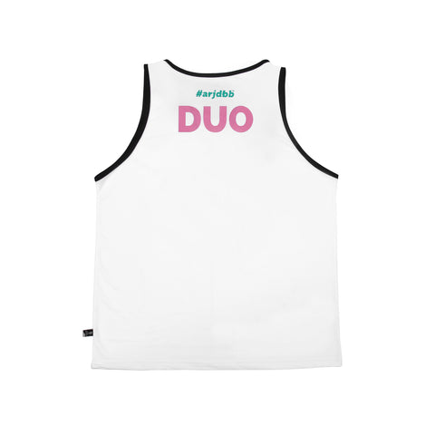ABU DUO Tank in White is available from small to plus sizes - ARJD BRO BEARS