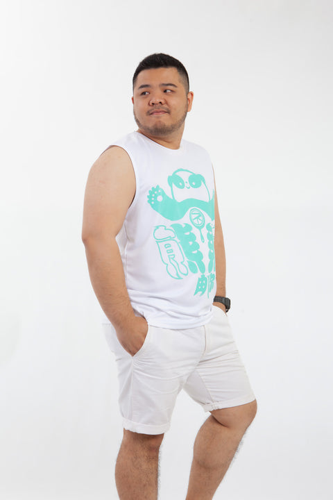 ABU Classic Sleeveless in White is available from small to plus sizes - ARJD BRO BEARS
