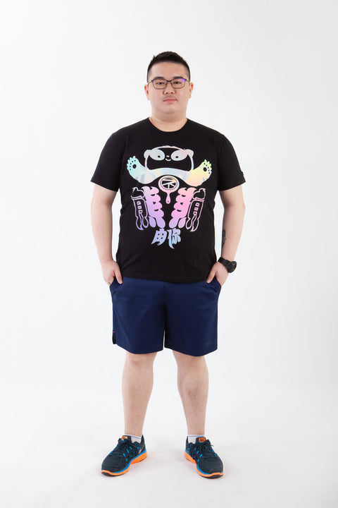 ABU Classic HOLO Tee in Black is available from small to plus sizes - ARJD BRO BEARS