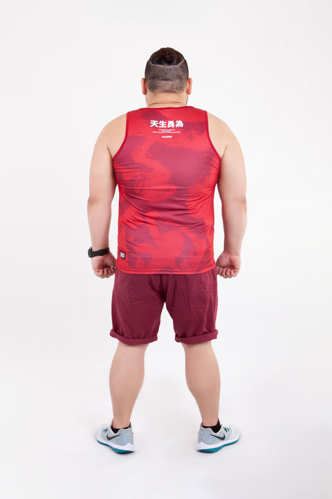 PROUDWEAR Calli-Camo Tank in Maroon