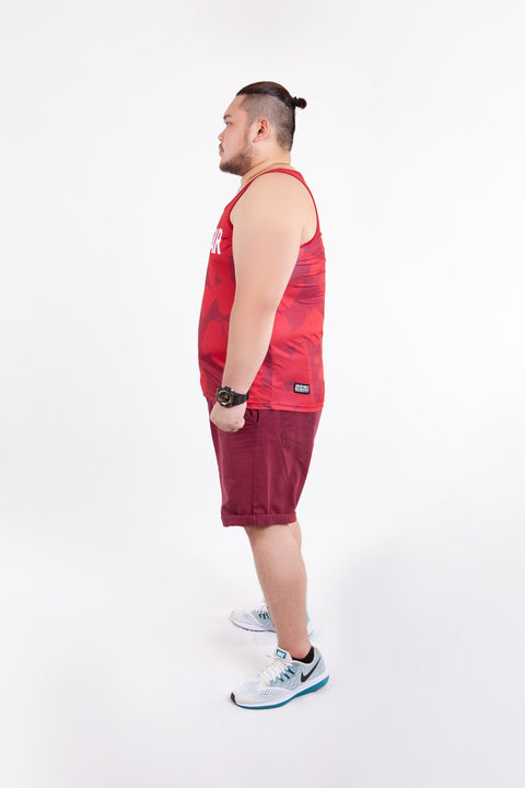 PROUDWEAR Calli-Camo Tank in Maroon
