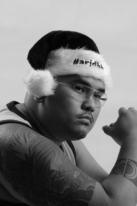 #arjdbb Santa Hat in Black is available from small to plus sizes - ARJD BRO BEARS