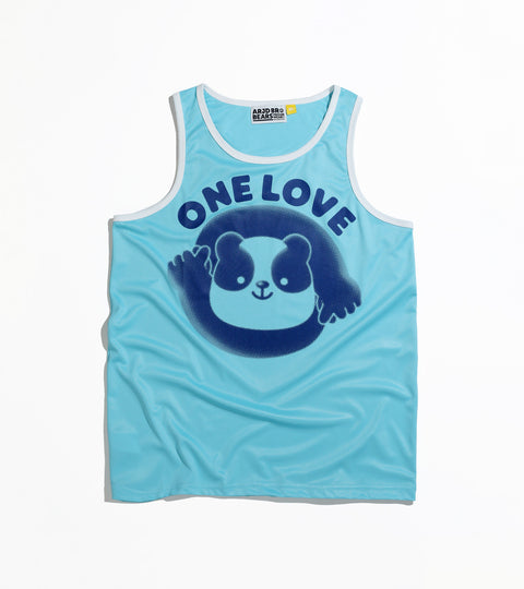 ONE LOVE Tank in Aqua is available from small to plus sizes - ARJD BRO BEARS