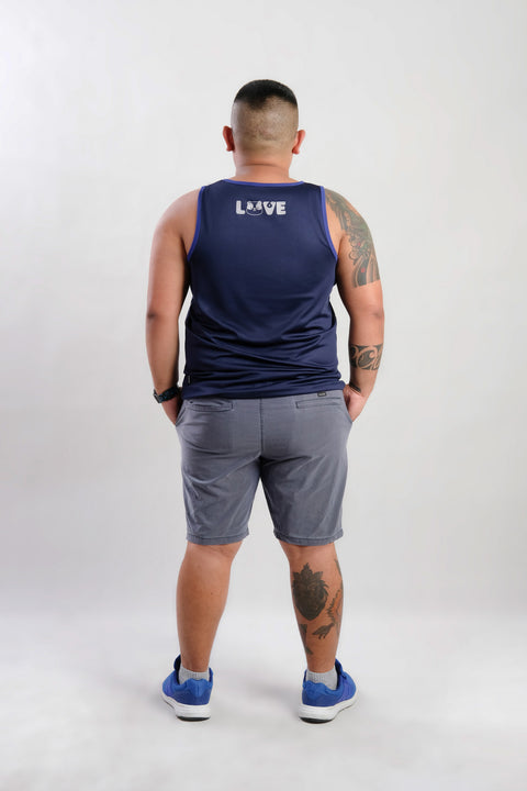 ONE LOVE Tank in Navy is available from small to plus sizes - ARJD BRO BEARS
