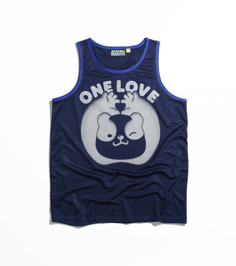 ONE LOVE Tank in Navy is available from small to plus sizes - ARJD BRO BEARS
