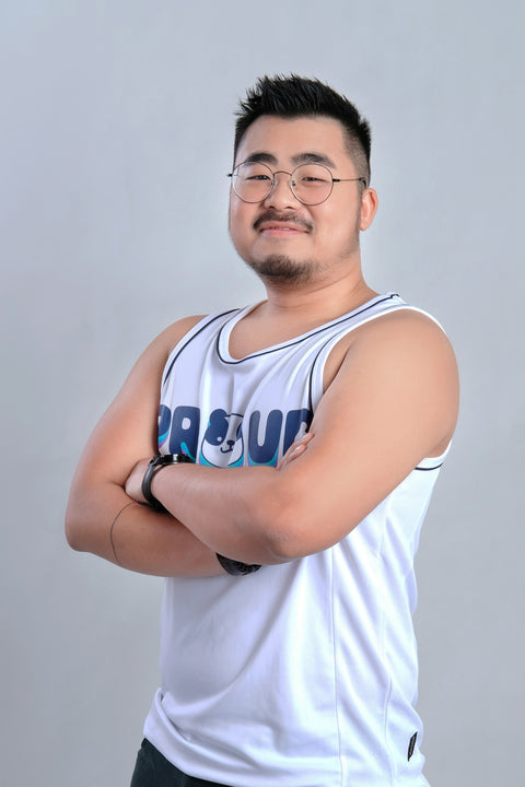 PROUD Tank in White is available from small to plus sizes - ARJD BRO BEARS