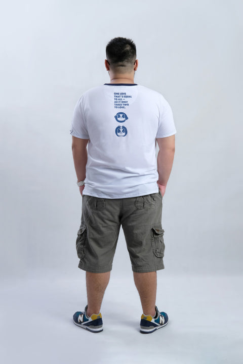 PROUD Tee in White is available from small to plus sizes - ARJD BRO BEARS