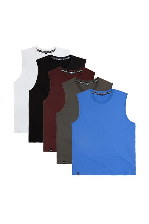 BASIC Plain Cotton Sleeveless