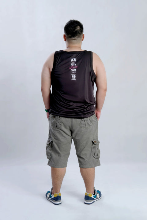 6 Tank in Black is available from small to plus sizes - ARJD BRO BEARS
