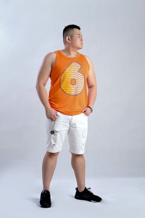 6 Tank in Mandarin is available from small to plus sizes - ARJD BRO BEARS