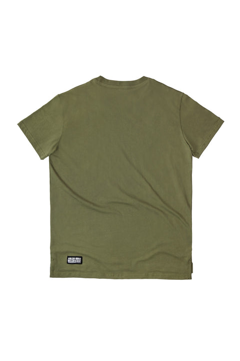 BASIC Plain Cotton Tee in Army Green