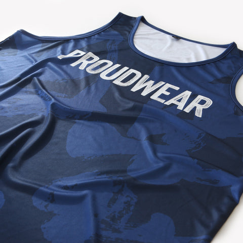 PROUDWEAR Calli-Camo Tank in Navy is available from small to plus sizes - ARJD BRO BEARS