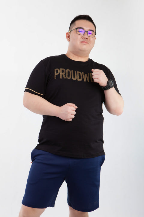 PROUDWEAR Tee in Black is available from small to plus sizes - ARJD BRO BEARS