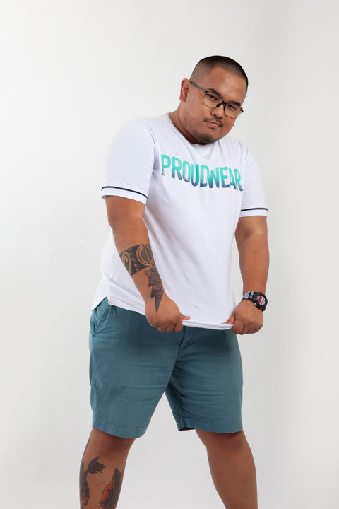 PROUDWEAR Tee in White is available from small to plus sizes - ARJD BRO BEARS