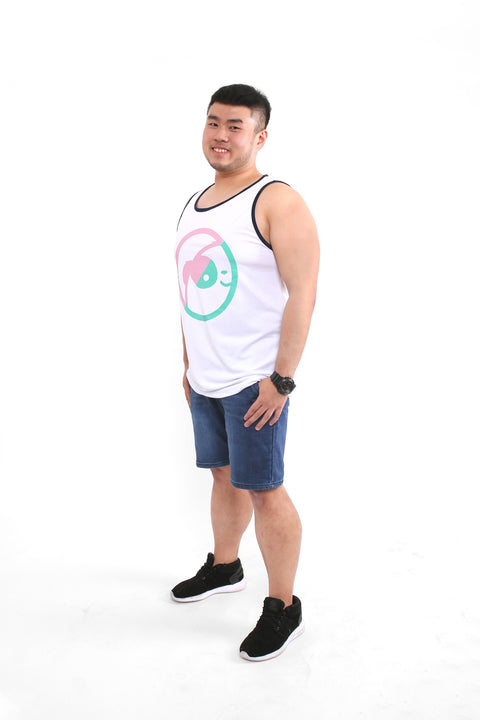 ABU DUO Tank in White is available from small to plus sizes - ARJD BRO BEARS