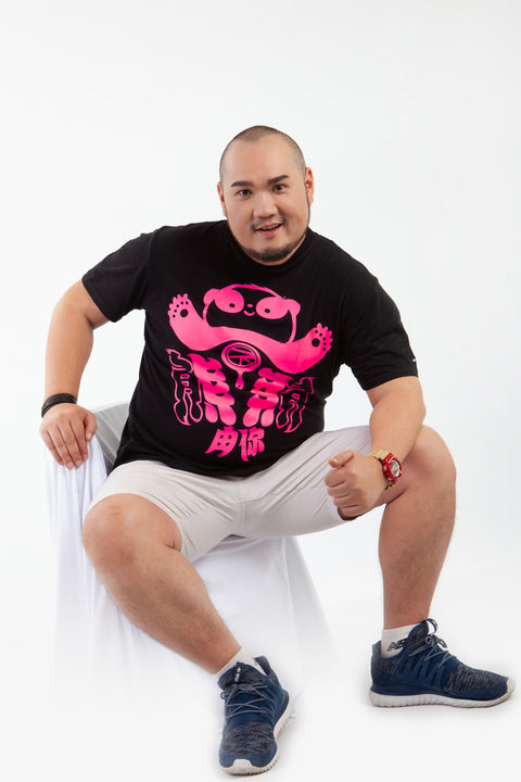 ABU Classic NEOBLUSH Tee in Black is available from small to plus sizes - ARJD BRO BEARS