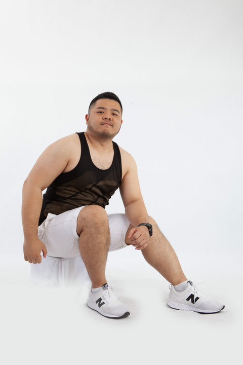 ABU DotMatrix Tank in Black is available from small to plus sizes - ARJD BRO BEARS